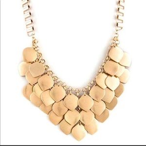 Layered Leaves Statement Necklace, NWT